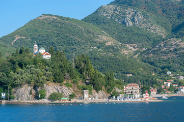 Sticker - Church of St. Nedjelja, Lepetani Narrows, Montenegro, Europe