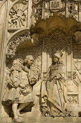 Wall Mural - Spain, Madrid. Columbus Square & monument, detail.