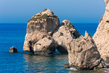 The Rock Of Aphrodite In The Mediterranean, Paphos (Pafos), Republic Of Cyprus
