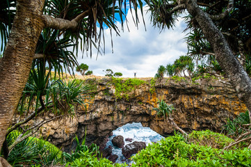 Canvas Print - Ha'ateiho, big rock arch in Tongatapu, Tonga, South Pacific