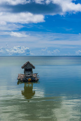 Canvas Print - Fish trap in the north of the Island of Babeldaob, Palau, Central Pacific