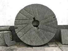 Millstone Element Of A Gristmill For Grinding Wheat Or Other Grains.