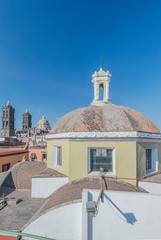 Canvas Print - Mexico, Puebla, Rooftops of the Historic District