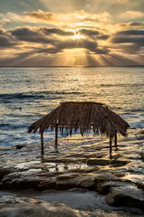 Poster - USA, California, La Jolla. Surf Shack at Windansea Beach