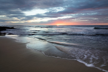 Canvas Print - USA, California, La Jolla. Sunset over beach. Credit as: Christopher Talbot Frank / Jaynes Gallery / DanitaDelimont.com