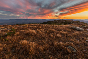 Sticker - Sunset on the Appalachian Trail on Saddleback Mountain in Maine's High Peaks Region.