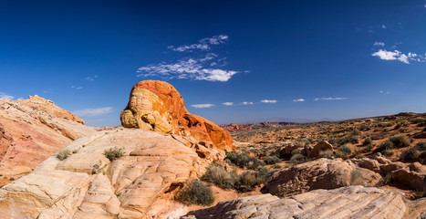 Poster - USA, Nevada, Clark County, Valley of Fire State Park. Rainbow Vista, panoramic.