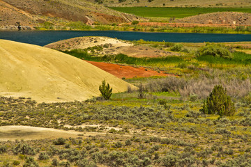 Poster - Painted Cove Trail, Painted Hills, John Day Fossil Beds National Monument, Mitchell, Oregon, USA