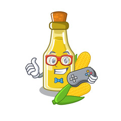 Wall Mural - Gamer corn oil isolated in the mascot