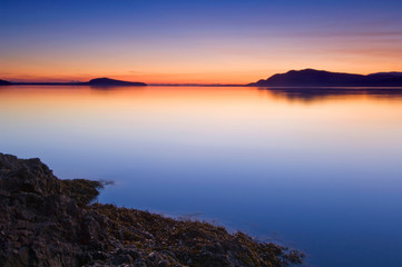 Sticker - USA, WA, San Juan Island, Limestone Point Dawn