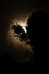 Wall Mural - Moon light behind cloud