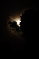 Wall Mural - Moon light behind cloud