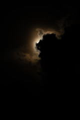 Wall Mural - Moon light behind cloud
