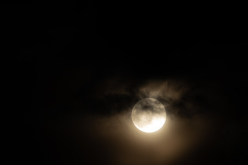 Wall Mural - Moon light behind cloud