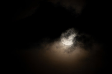 Wall Mural - Moon light behind cloud