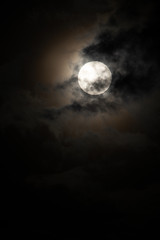 Wall Mural - Moon light behind cloud
