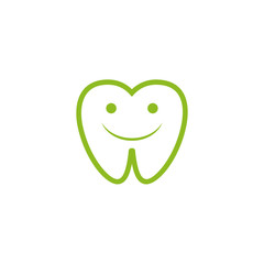 Sticker - Dental care logo design vector template