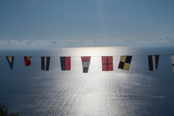 Wall Mural - Flags on the sea