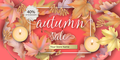 Wall Mural - Autumn sale background