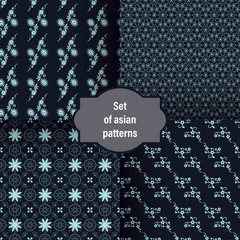 Poster - Modern background for decorative design. Trendy art background. Tile seamless asian pattern. Japanese pattern. Seamless vector texture. Line template. Asian geometric. Simple graphic ornament.