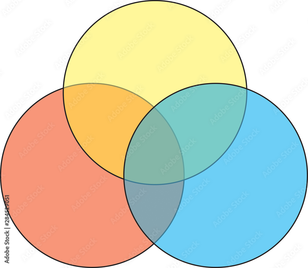 colorful blank venn diagram Stock Illustration | Adobe Stock