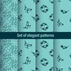 Poster - Vintage set, great design for any purposes. Abstract vector geometric seamless pattern. Modern simple design. Vector illustration art. Seamless texture. Wedding invitation card set.