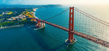 Aerial view of the Golden Gate Bridge in San Francisco, CA