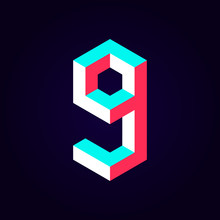 Flowery Purple Number 9 Free Stock Photo - Public Domain Pictures