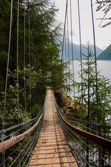 Wall Mural - Bridge over the lake Vernago