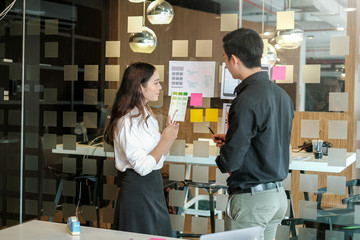 designer team creative idea website designer draw outline and develop applications on smartphone.