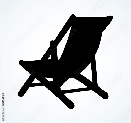Fotografía Beach chair. Vector freehand drawing