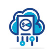 © adresiastock - Illustrated icon with the concept of managing tax administration based on cloud computing technology