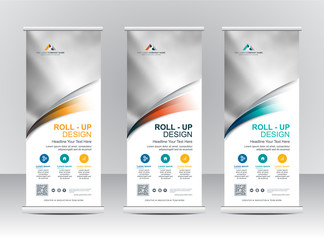 roll up banner stand template design