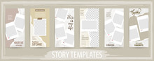 Trendy Editable Template For Social Networks Stories, Vector Illustration.