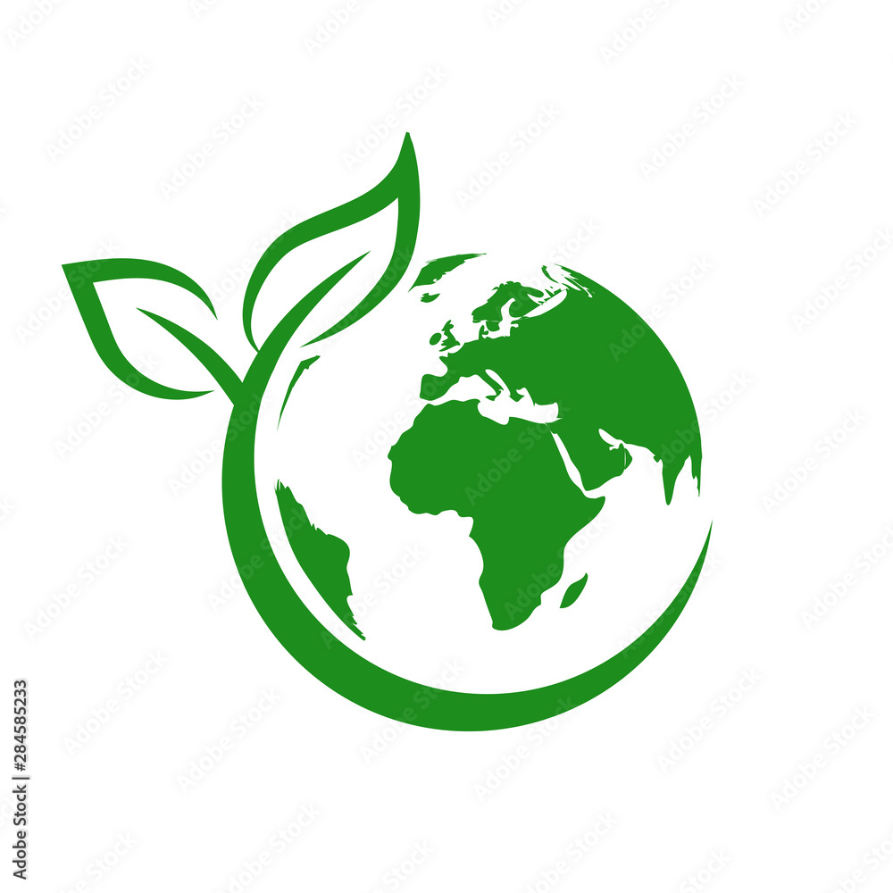 Green earth, World Environment Day, concept of saving the planet – stock vector - obrazy, fototapety, plakaty 