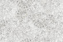 Circles Made Of Waterhiacynth Basket. White Texture Of Plaid.