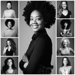 © Djomas - Group of beautiful women in front of a dark background