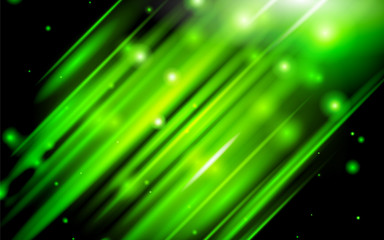 Abstract Luxury green light vector design on black background. Glow neon effect decoration backdrop concept for use element modern cover, banner, web, advertising, celebrating event, presentation