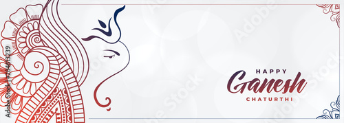 Cuadros en Lienzo lord ganesha festival of ganesh mahotsav banner design