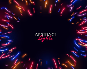 Canvas Print - colorful abstract neon lights in irregular shapes background