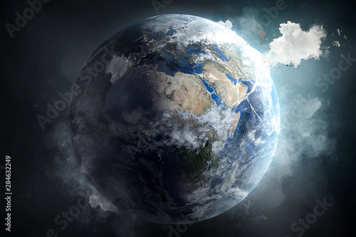 Fotomural CO2 - Feinstaub - Klimaschutz