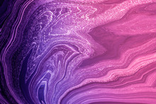 Abstract Purple Acrylic Pour Liquid Marble Surfaces Design.