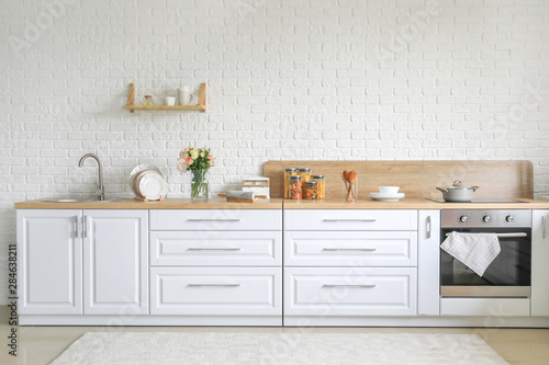 Cuadros en Lienzo Stylish interior of modern kitchen