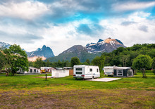 Camping Site In Norway