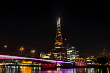 Wall Mural - View on The Shard and London Bridge at Night, London UK