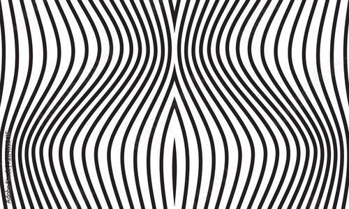 Thin line pattern with irregular halftone waves