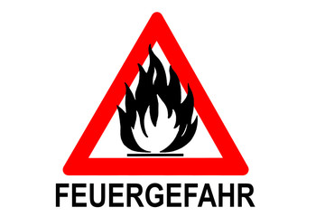 Wall Mural - Feuergefahr