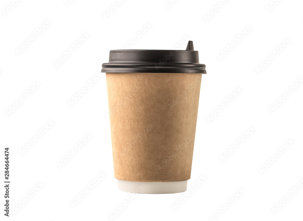 Coffee cup isolated on white background - obrazy, fototapety, plakaty 