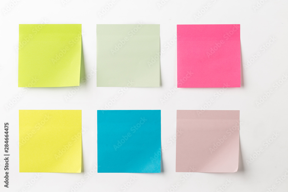 Set of colorful sticky notes - obrazy, fototapety, plakaty 