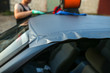 car wrapper wrapping  with vinyl carbon film or foil 